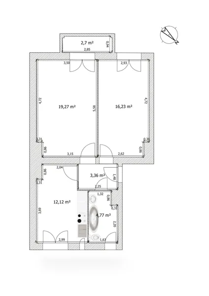 Gut geschnittene, ruhige und sonnige Zweizimmerwohnung im südlichen Tempelhof, Nähe U6 Westhpalweg — photo 1